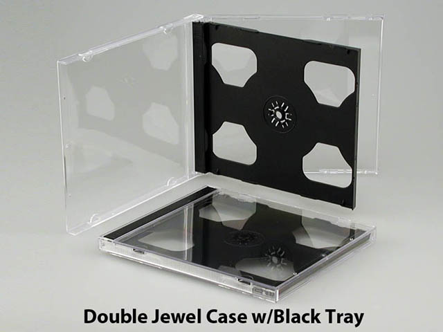 Double Jewel Case w/black tray